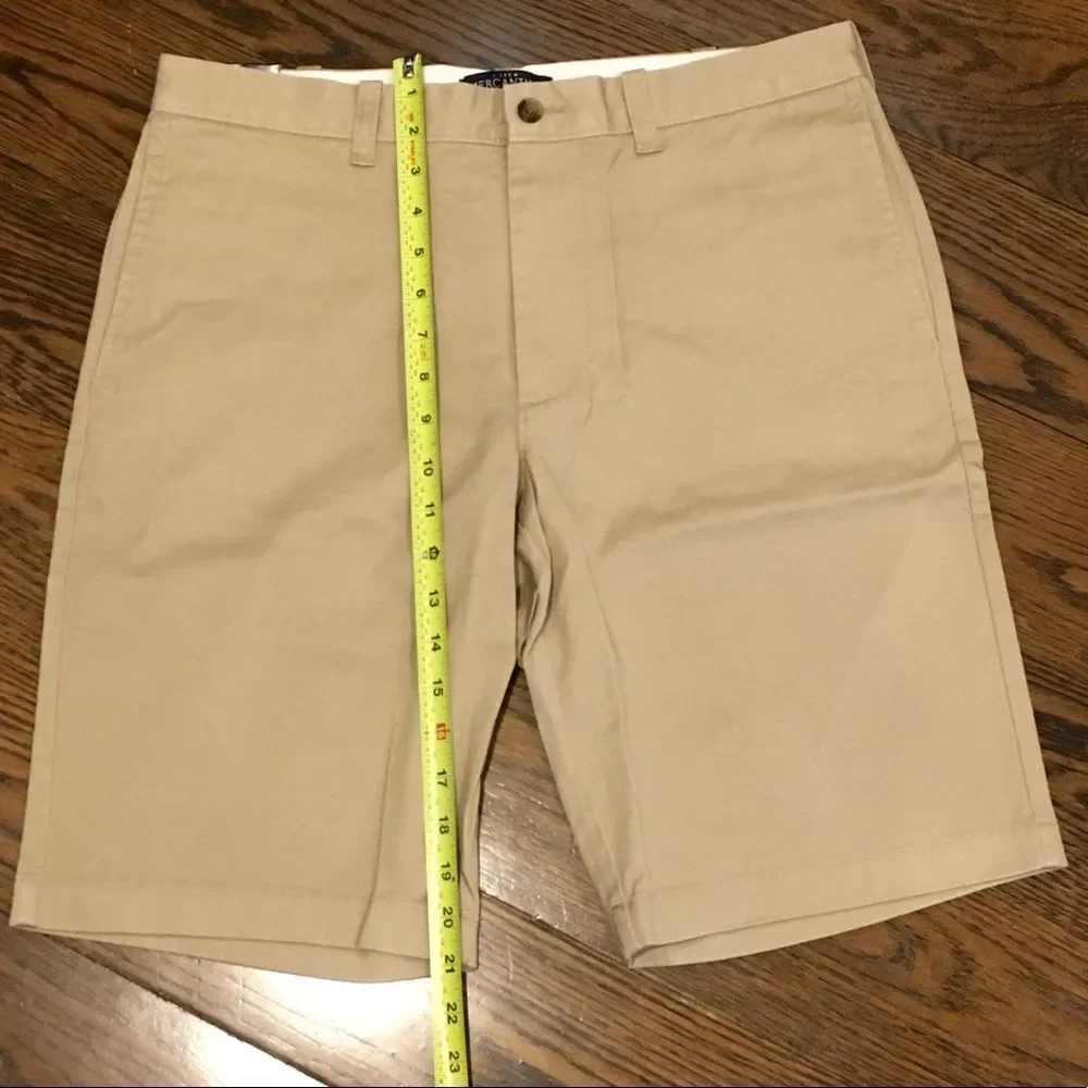 J. CREW Mercantile Flex Flat Front Khaki Shorts 32 - Picture 5 of 13